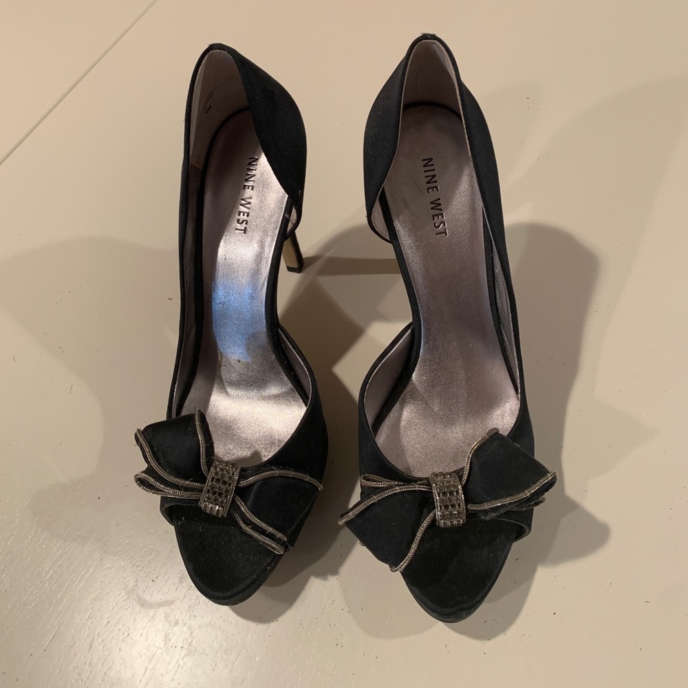 Satin Evening Bow Pumps, 9